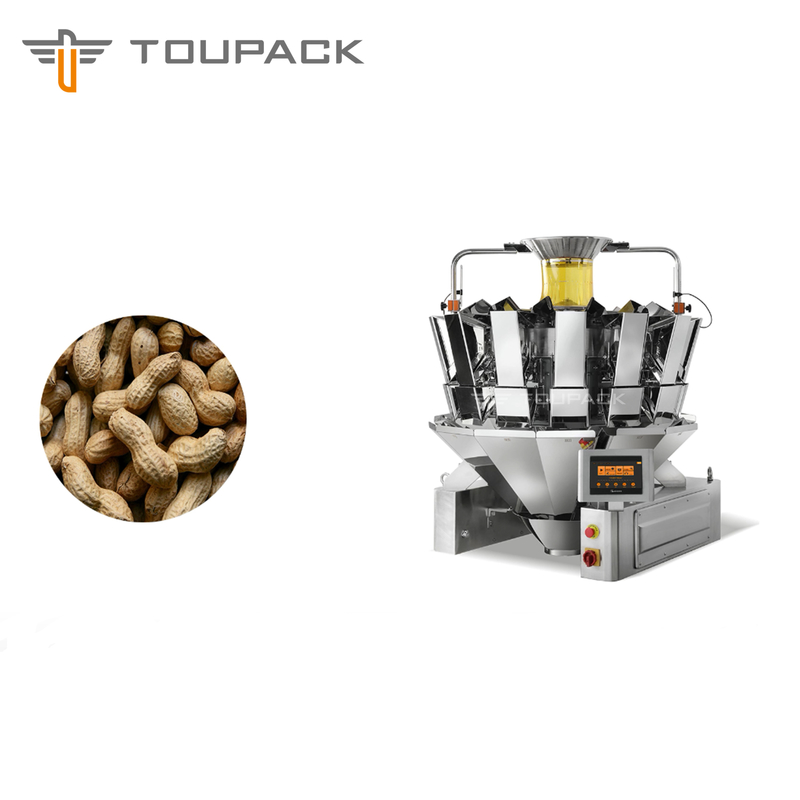 دستگاه بسته بندی توزین عمودی کیسه ای ایستاده دستگاه بسته بندی آجیل بادام زمینی 2.5 کیلوگرمی