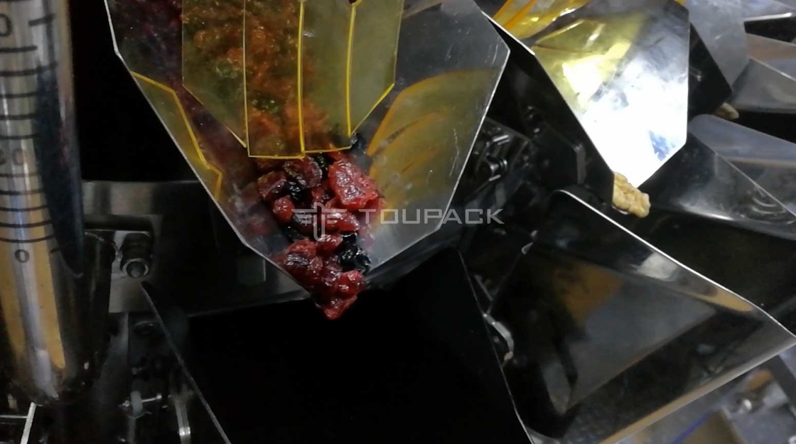 دستگاه بسته بندی توزین تمام اتوماتیک نوار نقاله Z آسانسور برای اسنک برنج بادام زمینی کشمشی فصلی
