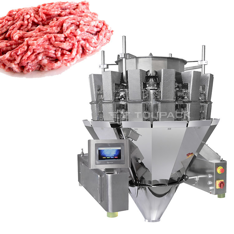 14 وزنه سر پیچ 2.0KW 410kg گوشت خوک خرد شده گوشت تازه وزنه و بسته بندی ماشین