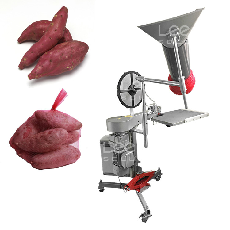 دستگاه بسته بندی نیم اتوماتیک کیسه های سیتروس Net Sweet Potato Orange Mesh Bag Fruit Packaging Machine