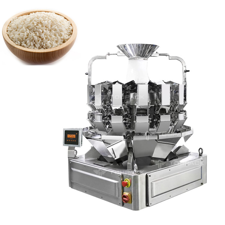 14 سطل خودکار چند سر وزن 1kg 2kg 5L غلات مواد غذایی غلات برنج کیسه بسته بندی ماشین