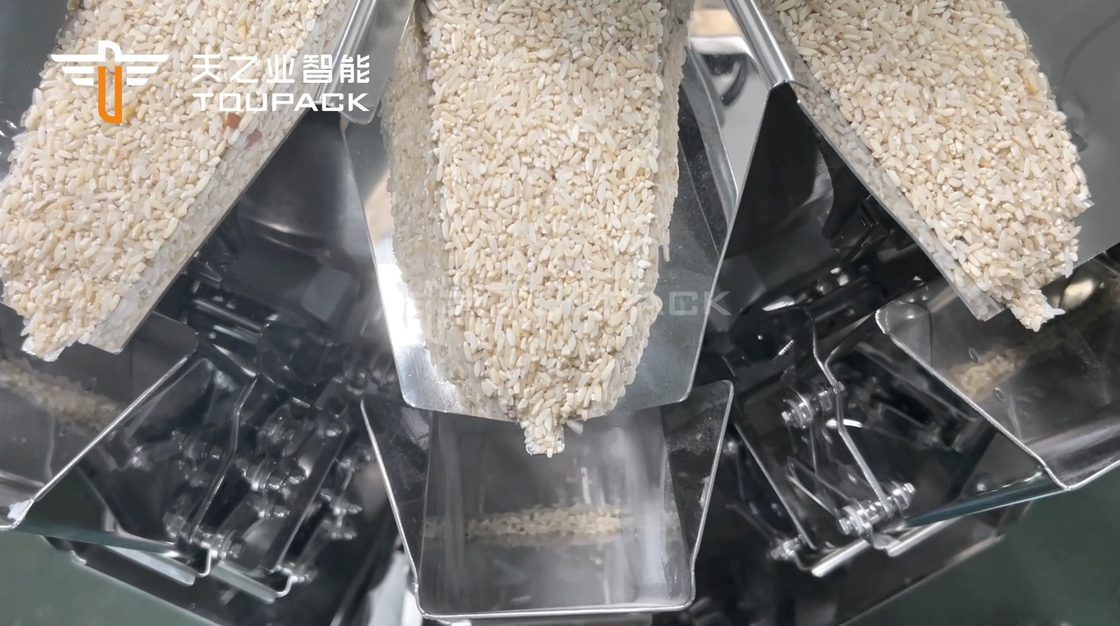 14 سطل خودکار چند سر وزن 1kg 2kg 5L غلات مواد غذایی غلات برنج کیسه بسته بندی ماشین
