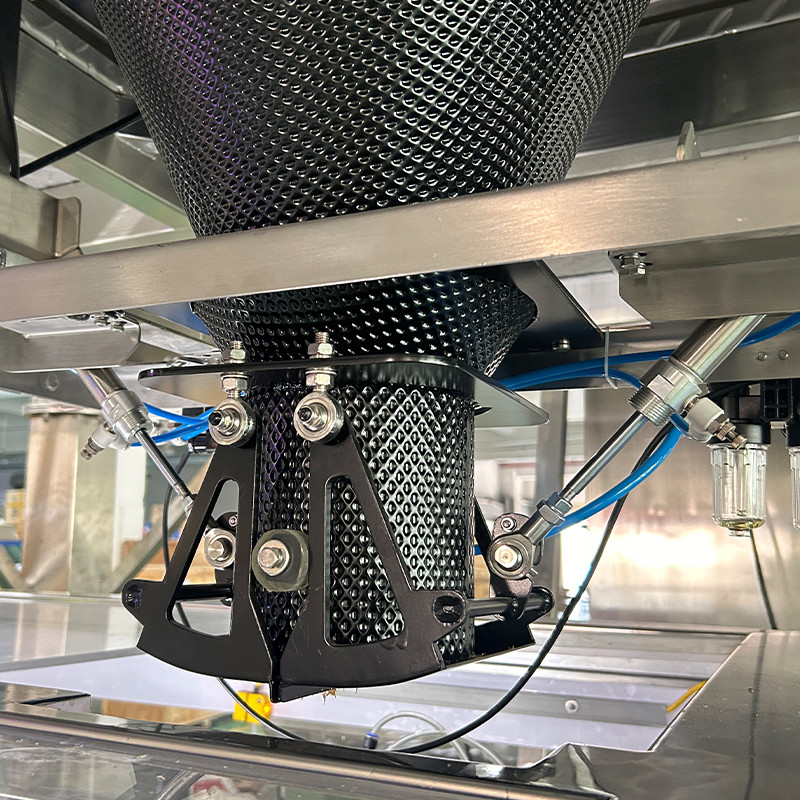 ماشین بسته بندی حیوانات خانگی 14 سر Multihead Weigher ماهی توله سگ گربه گیاه وزن مواد غذایی 120g 240g 400g 1kg Ziplock Packing Machine