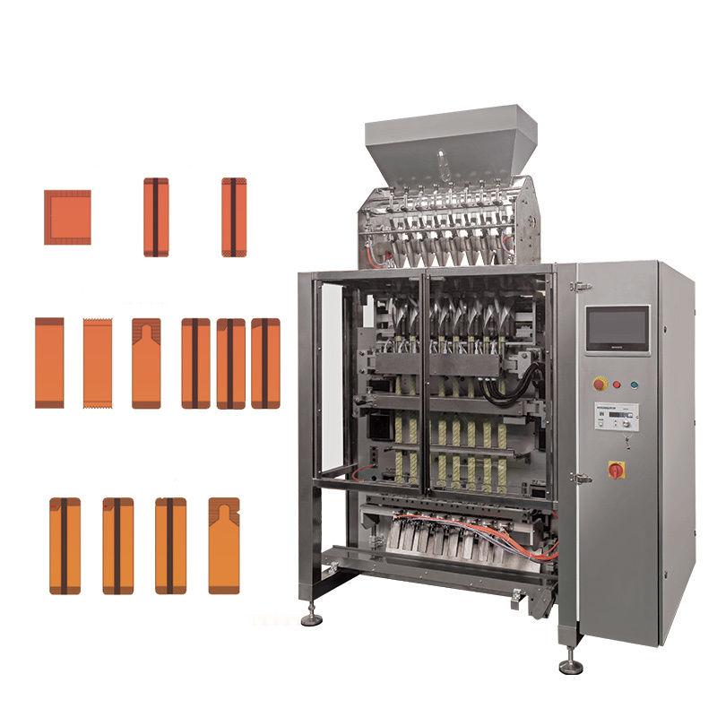 دستگاه بسته‌بندی و پرکن سس کچاپ Vffs کاملاً اتوماتیک، چند ردیفه، عمودی، 4 طرفه، دستگاه بسته‌بندی ساشه سس گوجه فرنگی