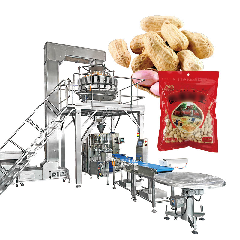 Automatic Nuts Packing Machine with Multihead Weigher 30-60BPM 10g-300g and 10