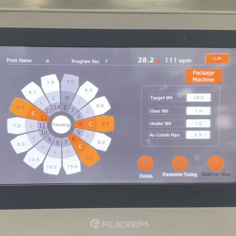 دستگاه بسته‌بندی و پرکن عمودی خودکار و کمی‌سازی ذرات با کیفیت بالا برای مواد غذایی اسنک، توزین و بسته‌بندی VFFS