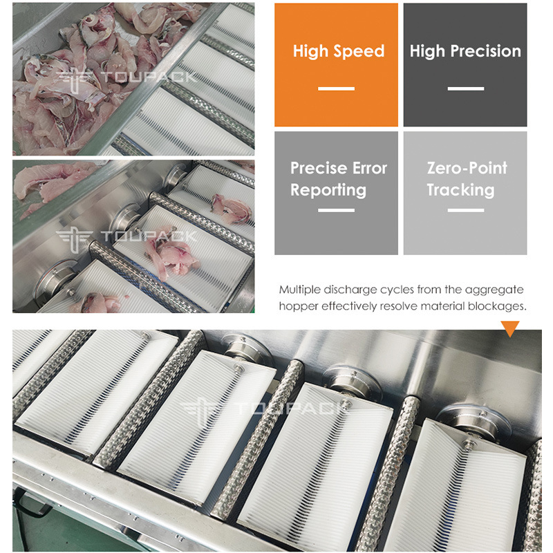 Doypack Auto Fill Seal Pouch Bag Packaging Machine Cuttlefish Seafood Flip Multi Head Scale Premade Bag Packing Machine