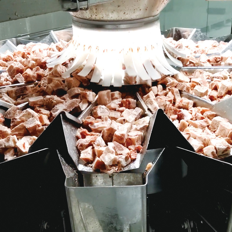 1 کیلو 2 کیلو مرغ مرغ نوگت بال گوشت پیش ساخته کیسه چند سر وزنه ایستاده کیسه چرخش پر کردن مهر بسته بندی ماشین