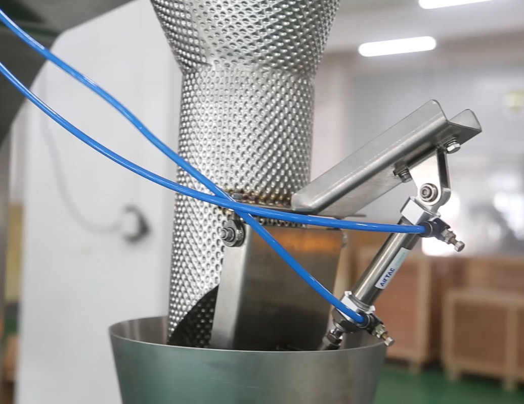 14 دستگاه بسته بندی دستگاه Mutihead Weigher VFFS کاسه آسانسور برای میوه های منجمد لوبیا شکلاتی