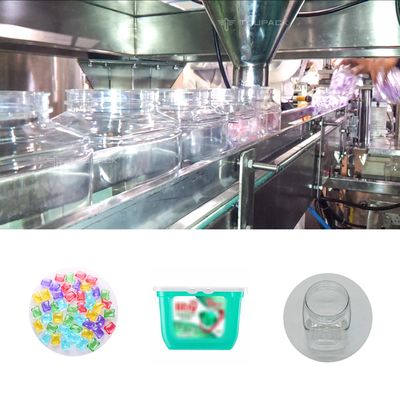 دستگاه پرکن توزین 1 کیلوگرمی دانه های لباسشویی 15 عدد 30 عدد دستگاه بسته بندی گرانول مایع جعبه قوطی