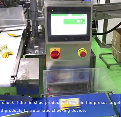 120WPM 100 کیسه / حداقل سرعت بالا بررسی وزن با فشار دهنده